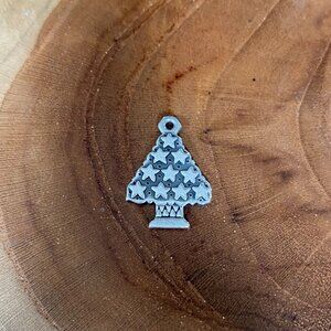 RETIRED James Avery Christmas Tree with Stars Charm, Sterling Silver